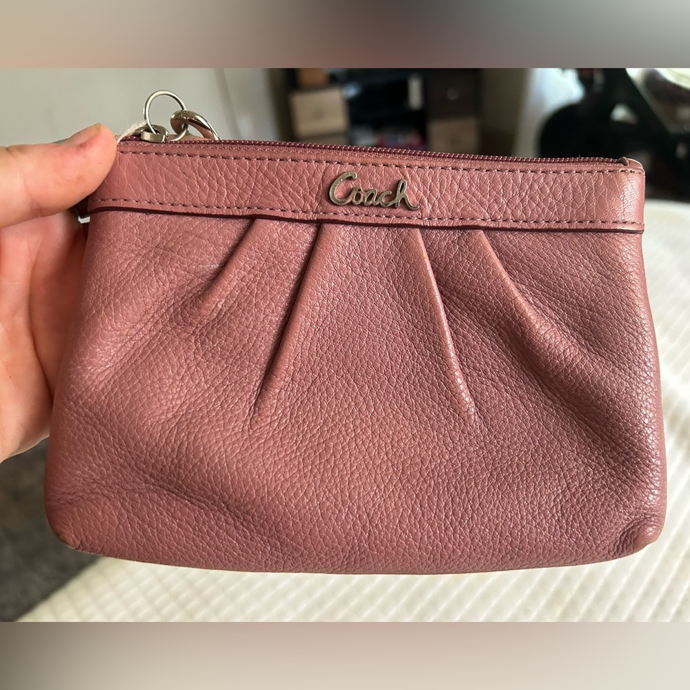 EUC- Coach pink wristlet - authentic & clean